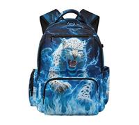 Gekhuqory Lightning Snow Leopard Graphic Design School Backpack for Girls