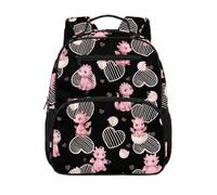 Gekhuqory Pink Dragon Heart Pattern Preschool Kids School Bag for Family Reunion