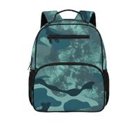 Gekhuqory Teal Green Camouflage Pattern Preschool School Bag for Family Reunion