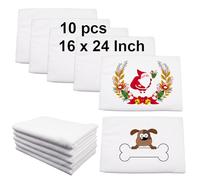 GEKIXUTP 10 Pcs Sublimation Towels Blank,16 x 24 Inch DIY Microfiber Sublimation Kitchen Towels Dish Towel,Tea Towel Blanks Kitchen Cleaning Supplies,Sublimation Hand Towels