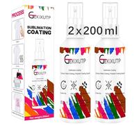 GEKIXUTP 2 x 200ml Sublimation Spray for Cotton Tshirts,Sublimation Coating Spray for T-Shirts,Canvas, Polyester Fabric,Quick Dry, High Gloss,Polyester Spray for Sublimation