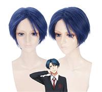 Gekkan Shoujo Nozaki-kun Cosplay Wig Blue Short Synthetic Hair Anime Costumes Wigs Yu Kashima Halloween Party Accessories