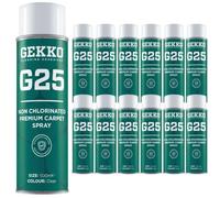 Gekko Carpet Spray Adhesive 12 x 500ml | Non-Chlorinated, Low Odour, Fast Drying Clear Bonding Adhesive For Carpets, Underlay, Fabrics | Heavy Duty Spray Glue