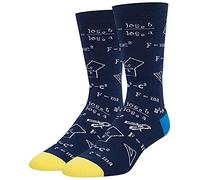 GeKLok 1pair Men's Math Socks Mathematical Formula High Ankle Socks Cotton Crew Socks Sport Athletic Socks, Perfect for Outdoor And Many Occasions,Soft(Dark Blue)