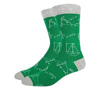 GeKLok 1pair Men's Math Socks Mathematical Formula High Ankle Socks Cotton Crew Socks Sport Athletic Socks, Perfect for Outdoor And Many Occasions,Soft(Green)