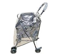 GeKLok Dog Stroller Cover, Dog Pram Rain Cover, Foldable Waterproof Transparent with Rear Side Entry, Ventilation Holes For Pet Dog Cat Buggy Pushchair Pram Stroller (Clear), free size