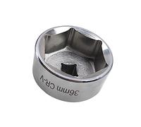 GeKLok Fuel Filter Cap Removal Tool 36mm Metric Remove Canister Housing Oil Filter Socket Wrench Mini Tools Steel(silver)