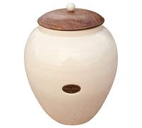 Geko Cream Ceramic Bread Bin, Large, One Size