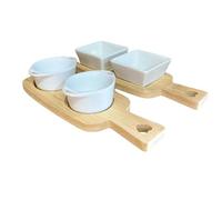 Geko Dip Dishes On Bamboo Tray