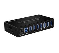 GEKRY USB 3.0 Hub, USB Data Hub, Metal Case Mountable 7-Port Powered USB Hub 3.0 with 36W AC Adapter-Type A