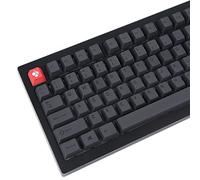 Gekucap 128-Key Dark Grey Keycaps, Cherrr Profile PBT Customized Keycaps Set, Dye Sublimation Black and Grey, Fit for Cherry Mx Switches Gaming Mechanical Keyboard