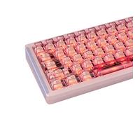 GEKUCAP 157 Keys Clear Keycaps Full Set, Cherry Profile Keyboard Keycaps, Transparent PC Material Custom Keycaps for 60% 65% 75% 100% Cherry Gateron Mx Switches Mechanical Keyboard（Pink）