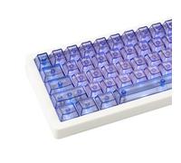GEKUCAP 157 Keys Transparent PC Material Custom Keycaps Cherry Profile UV Transfer Printing Keycaps for Cherry MX Gateron Kailh Cross Type Switch ANSI Mechanical Keyboard (Purple)