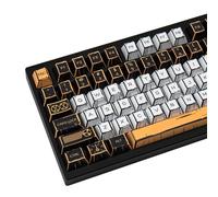 GEKUCAP Black and White Manga Keycaps, 150 Keys Anime Style PBT keycaps, Dye-Sublimation Cherry Profile Keycap Set for Cherry Gateron MX Switches Mechanical Keyboard