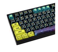 GEKUCAP Black PBT Keycaps, Japanese Manga Theme Keyboard Keycaps | Cherry Profile Dye-Sublimation Custom Minimalist Style Keycaps Set 150 Keys for Cherry MX Switches Mechanical Keyboards
