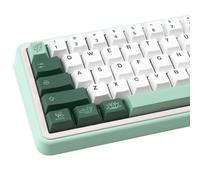 GEKUCAP Botanical Keycaps 130 Keys Minimalist Custom Keyboard Keycap White and Green Keycaps Dye Sublimation Cherry Profile Keycaps Set for Cherry MX Switches Mechanical Keyboard