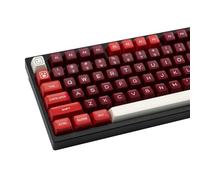 GEKUCAP Custom PBT Keycaps, Double Shot Red Key caps 160 Keys, Minimalist Red Keycaps SA Profile for Gateron Cherry MX Swithes Mechanical Gaming Keyboards