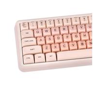 GEKUCAP MOA Profile PBT Keycaps, Jelly Keycap Foundation 136 Keys Cute Pink Custom Keycaps for US Layout Cherry Gateron MX Swithes Mechanical Keyboards