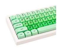 GEKUCAP PBT Keycaps MOA Profile Green Jelly Foundation Cute Keycaps 136 Keys Semi-Translucent Keycap Set for Cherry Gateron MX Magnetic Switches Mechanical Keyboard