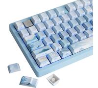 GEKUCAP Picturesque Scenery-Landscape Painting 130 Keys Dye-Sublimation Side Printed keycaps Shine Through PBT Keycaps Gradient Cherry Profile Keycaps for Cherry MX Switches Mechanical Keyboards