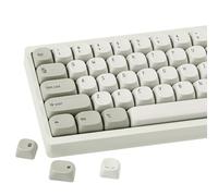 GEKUCAP Retro PBT Keycaps, 137 Keys Minimalist Style Gray Keycap Set, Dye-Sublimation, MOA Profile, Janese Retro Theme for US Layout Cherry MX Switches Mechanical Keyboard