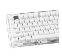 GEKUCAP White Clear keycaps 135 Keys, Crystal Jelly Keycaps MDA Profile, Cute Shine Through Custom Keycap Set for 61/68/84/87/98/100 Cherry Gateron MX Mechanical Keyboard