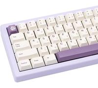 GEKUCAP White Japanese Keycaps 146 Keys Cherry Profile DYE-Sub Keycap Minimalist Style Purple Key caps Custom PBT Keycaps Set for Cherry Gateron MX Switches Mechanical Keyboard