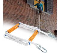 Gekufa Fireproof Rescue Ladder, 2.4m, Orange, Polyester Metal, 400kg Load Capacity, Flame Retardant, Easy to Use and Store, Suitable for Home, Office, Hotel, School, Tree House and Playground