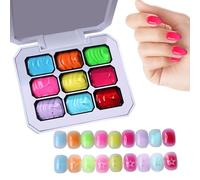 Gel - 18ml Summer Sticker Nine Grid Gels | High Saturation Stains Sticker | Diy Nail Decoration Gel for Home Use in the Salon. 18ml.
