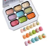 Gel | 9 Colours in Matte Paste Nail Polishes, Painting Gel - For Use for Stamping Technology, Modeling, Manicure at Home, Especially Suitable for Beginners and Women