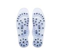 Gel Acupressure Magnetic Insoles for Plantar Fasciitis, Magnetic Reflexology Acupressure Inserts for Foot/Feet Therapy, Reflexology Shoe Massaging Insoles for Men & Women (Transparent, L （40-45）)