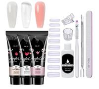 Gel and Nails Extension Kit - Gel Nail Kit, P3 Colour Gel Polish Kit for Manicure, Sustainable Nail Supply at Home, Nail Ochen or More and Mix on Transparenel with Everything for Beginners Women