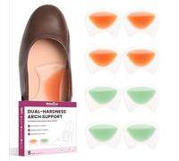 Gel Arch Support Inserts Women - Welnove Soft Cushions Arch Support for Flat Feet Plantar Fasciitis Foot Pain Fatigue Relief - Long-Lasting Adhesive Pads for Heels Sandals Flats