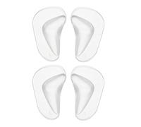 Gel Arch Support Insoles 2 Pairs Transparent Orthotic Inserts, Silicone Flat Feet Cushion Plantar Fasciitis Relief Pads for Men Women Shoes