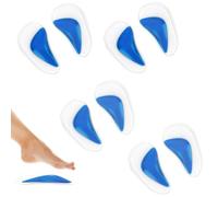 Gel Arch Support Pads,Gel Arch Support,Adhesive Silicone Orthotic Insoles,4 Pairs Gel Arch Pads,Arch Support Foot Cushion Pads for Women Flat Feet,Arch Support Inserts Braces,Gel Arch Support Insoles