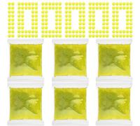Gel Balls Blaster Ammo 7-8mm(6 Pack,10000 Pcs), Gel Water Blaster Refill Ammo for Splat Gun, Gel Bullets for Splat Ball Blaster, Made of Non-Toxic Eco Friendly Material, for Ages 14+ (Yellow)