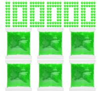 Gel Balls Blaster Ammo 7-8mm(6 Pack,10000 Pcs), Gel Water Blaster Refill Ammo for Splat Gun, Gel Bullets for Splat Ball Blaster, Made of Non-Toxic Eco Friendly Material, for Ages 14+ (Green)