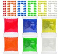 Gel Balls Blaster Ammo 7-8mm(6 Pack,10000 Pcs), Gel Water Blaster Refill Ammo for Splat Gun, Gel Bullets for Splat Ball Blaster, Made of Non-Toxic Eco Friendly Material, for Ages 14+ (Multicolored)