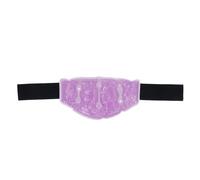Gel Beads Ice Pack Ice Bag for Neck, Reusable Hot Cold Pack Compress, Adjustable Strap Reusable Hot Cold Pack with Soft Plush Backing for Men Women (Purple)