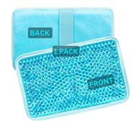 Gel Beads Ice Pack Ice Bag with Strap-1 Pack Reusable Hot & Cold Pack Compress for Knee, Shoulder, Foot, Back, Ankle, Neck, Hip, Elbow, Wisdom Tooth-7.76''x4.93''(Blue)