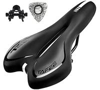 Gel Bicycle Saddle Comfortable Soft Breathable Cycling Bicycle Seat, Comfortable Bike Seat with Reflective Strips(Black)