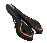 Gel Bike Seat Bicycle Saddle, MSDADA Bike Saddle for Men & Women, Waterproof Bicycle Seat Comfortable Soft Cushion for Road Bike, Cruiser, Mountain Bike, Exercise Bike, City Bikes(Orange)