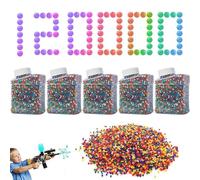 Gel Blaster Ammo 120000 Pcs, 5 Pack 7-8mm Water Bullets Refill for Gel Gun, Ball Blaster, Electric Gun - Splatter Bullets