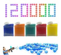 Gel Blaster Ammo 120000 Pcs, 5 Pack Gel Blaster Bullets 7-8mm Gel Splatter Water Bullets Refill Ammo for Gel Blaster Gun, Gel Ball Blaster, Electric Gel Ball GunBullets, Gel Gun Ammo
