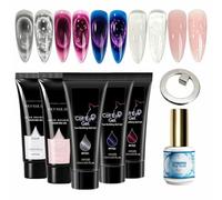 Gel Builder for Nails Kit Long Lasting Manicure Top Coat 5 Colors