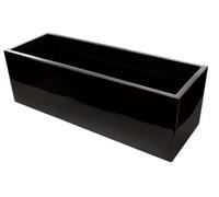 Gel Coated Black Fibreglass Trough Garden Planter 24cm x 80cm Primrose Black One Size