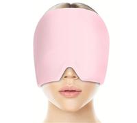 Gel Cold Hot Head Ice Cap Head Wrap Face Mask Head Massage Sleep Eye Mask Health Care Tool(Pink)