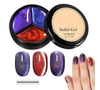 Gel Colors for Nail - 3 Color Set Manicure Art Varnish with Magnetic Tool,UV Gel,for Beginners Women Girls Home Salon Professional Travel Party Spa Studio