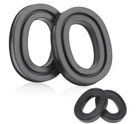 Gel Ear Pads with Plastic Adapter Plates for 3M WorkTunes Hearing Protector (90541 90542), High Density Noise Reduction Replacement Gel Cups for Peltor Sport Tactical 300/500 Headset, Black