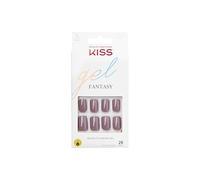 Gel Fantasy Ready-To-Wear Fake Nails, Short, Square - Temporary Feels, Smudge Proof, Waterproof, No Dry Time, Durable, Flexible, DIY Manicure, Salon Quality, Long Lasting | 28 Count